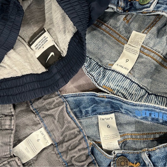 4-Pack Boys’ Carter’s Jeans and Nike Sweatpants, Size 6 - Picture 4 of 4